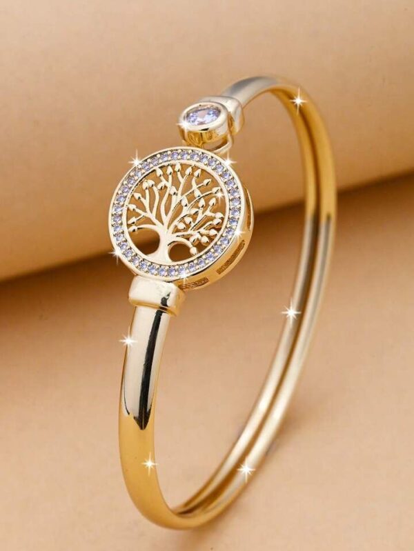 Elegant Tree of Life Gold-Plated Bracelet