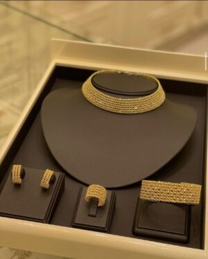 Majestic Gold-Plated Bridal Choker with Pearls & Ruby Accents