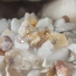 Minimalist Gold-Plated Single Stone Stud Earrings – Elegant Everyday Piercing Jewelry