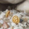 Elegant Gold-Plated Floral Stud Earrings – Lightweight & Hypoallergenic
