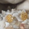 Elegant Gold-Plated Floral Stud Earrings – Lightweight & Hypoallergenic