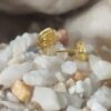 Delicate Gold-Plated Blossom Stud Earrings – Handcrafted Floral Beauty