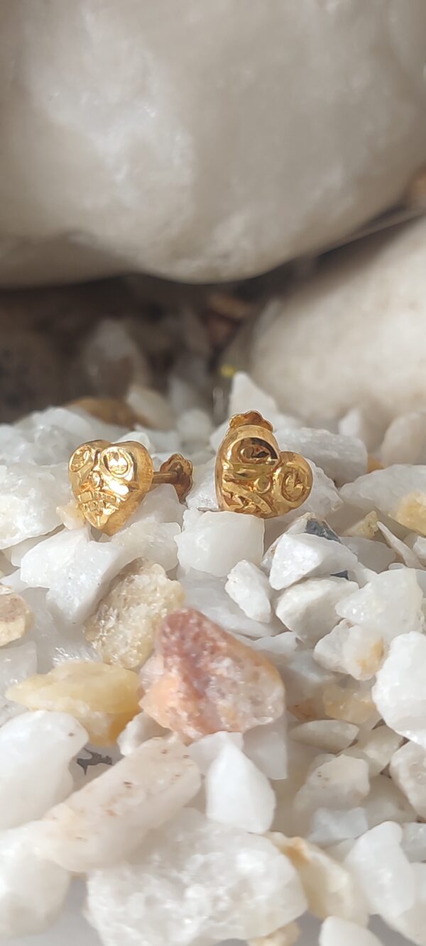 Romantic Gold-Plated Heart Stud Earrings – Minimalist Love-Inspired Jewelry