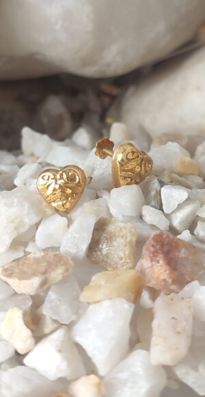 Romantic Gold-Plated Heart Stud Earrings – Minimalist Love-Inspired Jewelry