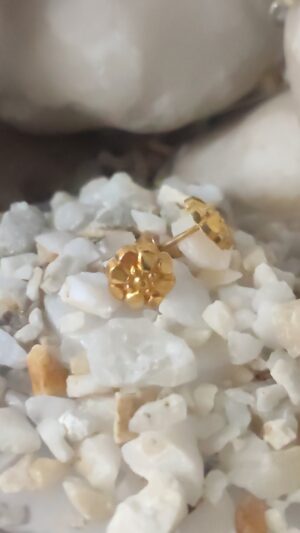 Gold-Plated Floral Stud Earrings – Elegant Flower Design for Everyday Glam