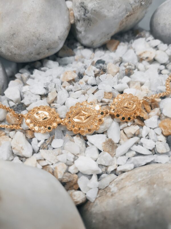 Stunning Gold-Plated Designer Bracelet with Intricate Detailing – Luxury Ethnic Statement Jewelry