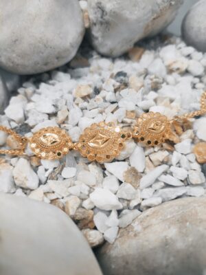 Stunning Gold-Plated Designer Bracelet with Intricate Detailing – Luxury Ethnic Statement Jewelry